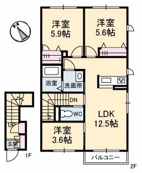 ｐｅａｋ－Ｇの物件間取画像