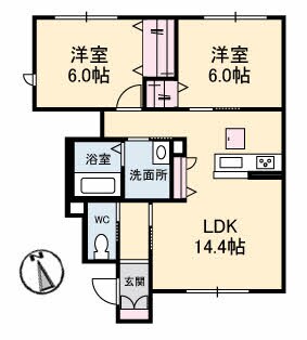 シャーメゾンガーデンズＵ　Ａ棟の物件間取画像