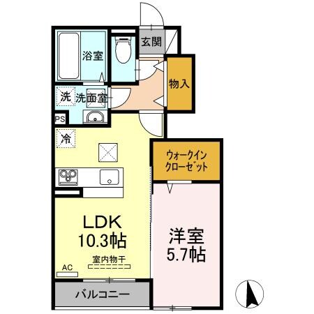 カーサ仏生山Ⅶの物件間取画像