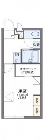 レオパレスＴＡＫＥＳＨＩＲＯの物件間取画像