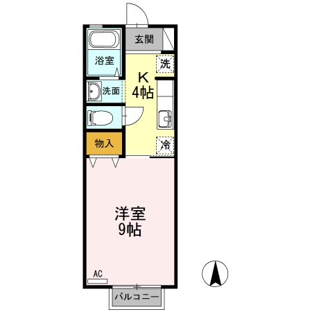 シャインポート屋島 F棟の物件間取画像