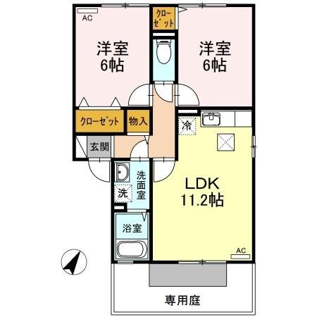 フォレスト D棟の物件間取画像