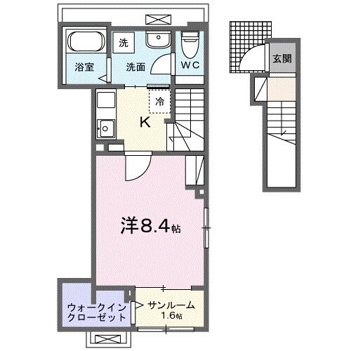 クラール元山駅前Ｂの物件間取画像