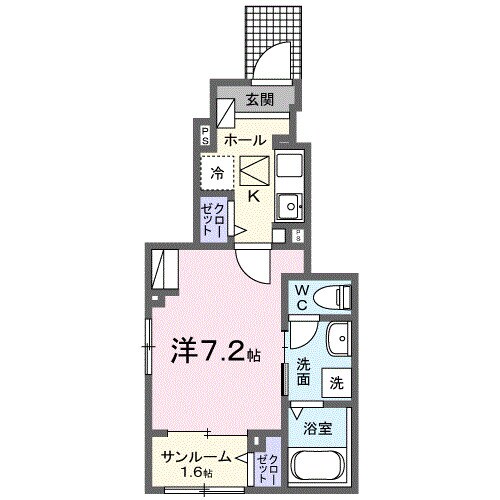 クラール元山駅前Ｂの物件間取画像