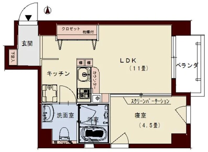 コリドールリブの物件間取画像