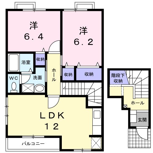 グランディール・堀越の物件間取画像