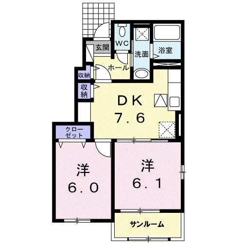 レジデンス昭和町Ⅲの物件間取画像