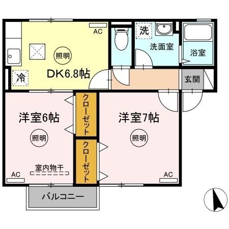 サンタウン円座　G棟の物件間取画像