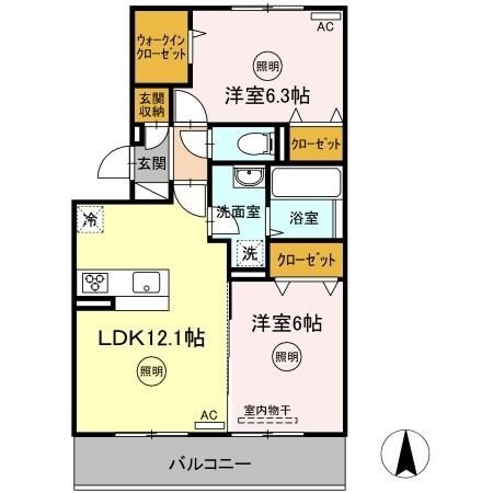 メゾン勝賀　A棟の物件間取画像