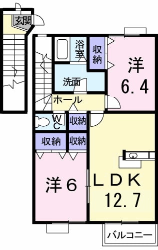 オーブリーアサノＥの物件間取画像