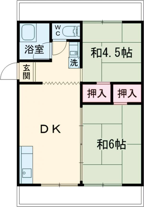 中山ハイツの物件間取画像