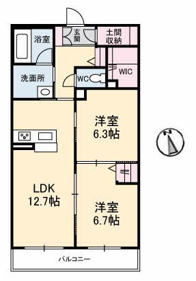 サングリーン太田Ⅱの物件間取画像