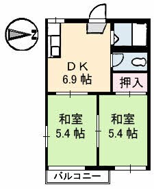 コーポ渡辺の物件間取画像