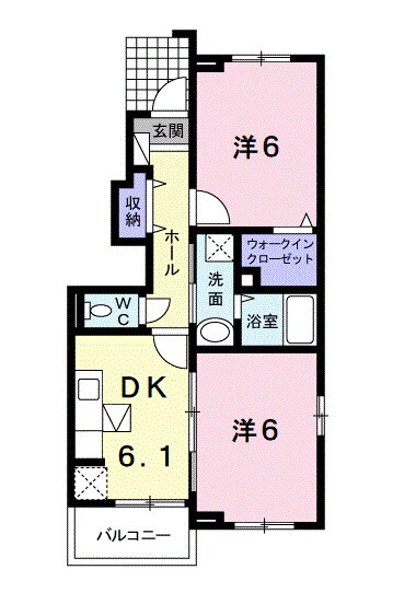 秋桜ミディⅡの物件間取画像