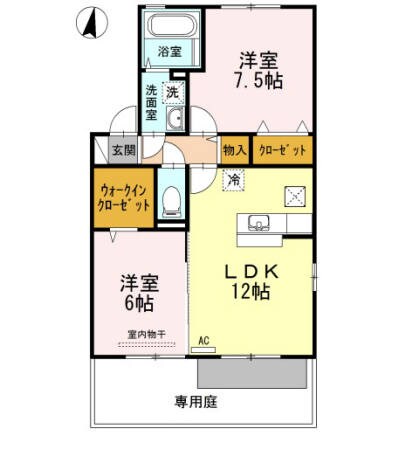 ウエストヴィレッジ D棟の物件間取画像