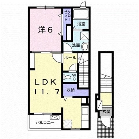 クラール木太Ｂの物件間取画像