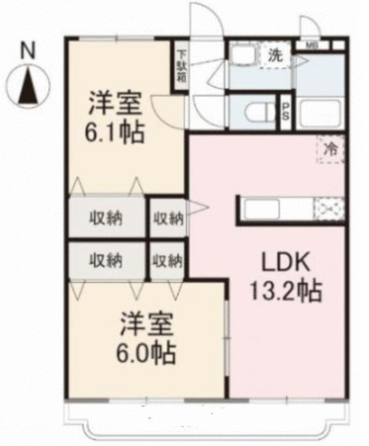 Fruitful B棟の物件間取画像