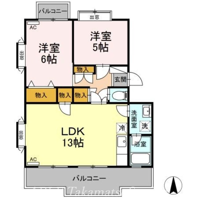 ピュアハイツの物件間取画像