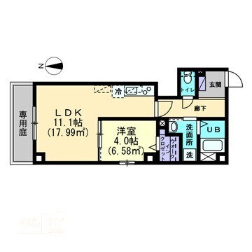 FRAMEの物件間取画像