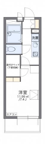 レオパレスオリーブ４８の物件間取画像