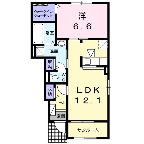 アヴニールⅡの物件間取画像