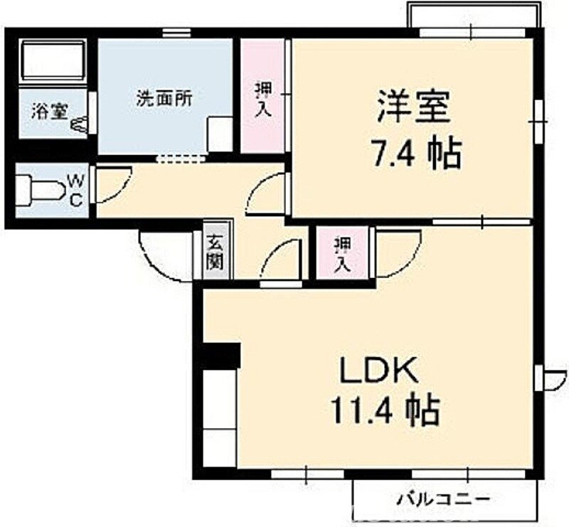 リベラ寺井　A棟の物件間取画像