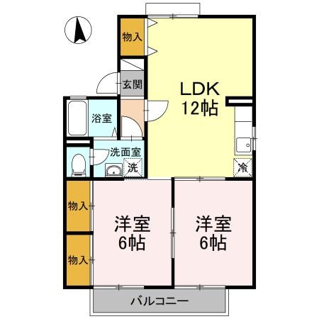 パラシオ樹太　Ａ棟の物件間取画像