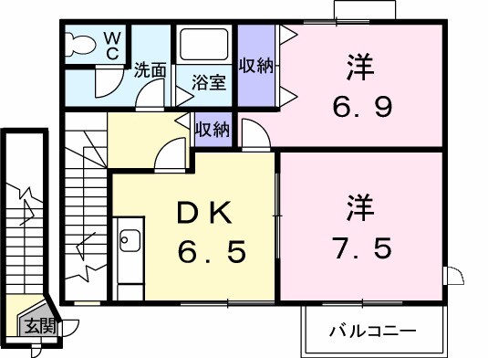 セナングＡの物件間取画像