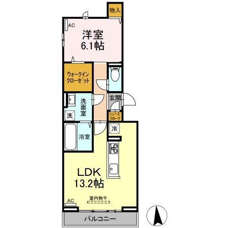 ヒルクレスト上之町の物件間取画像