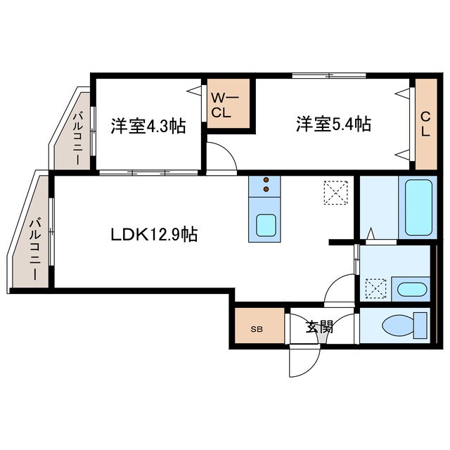 S-RESIDENCE札幌東astraze　エスレジデンスの物件間取画像