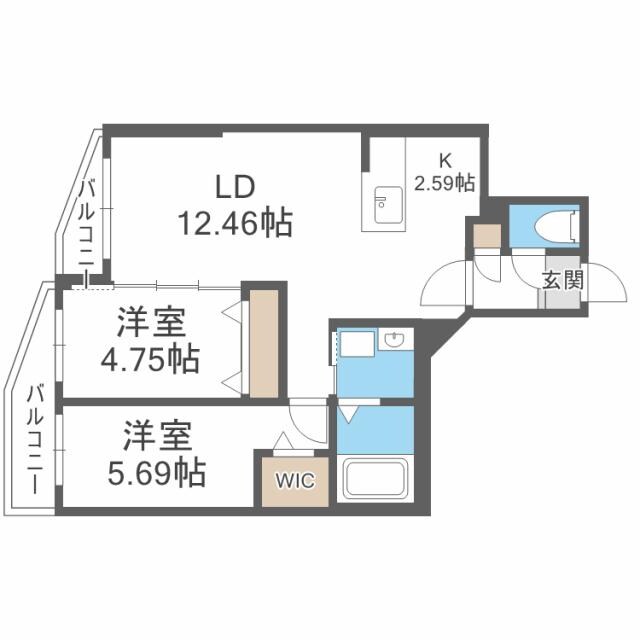 S-RESIDENCE札幌東astraze　エスレジデンスの物件間取画像