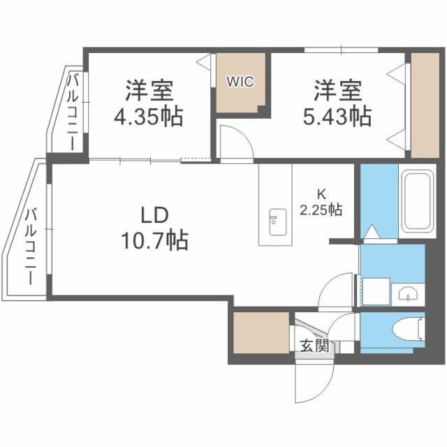 S-RESIDENCE札幌東astraze　エスレジデンスの物件間取画像