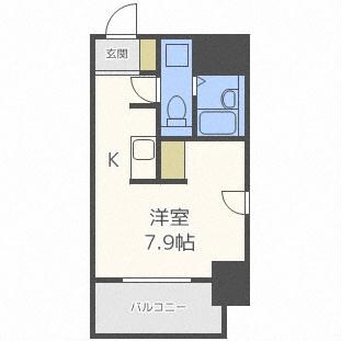 アストリア北大前の物件間取画像