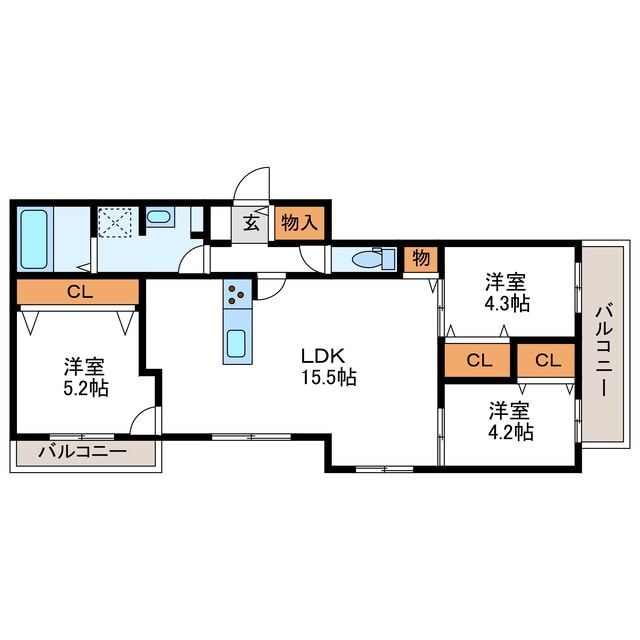 仮）MJクレスト麻生の物件間取画像