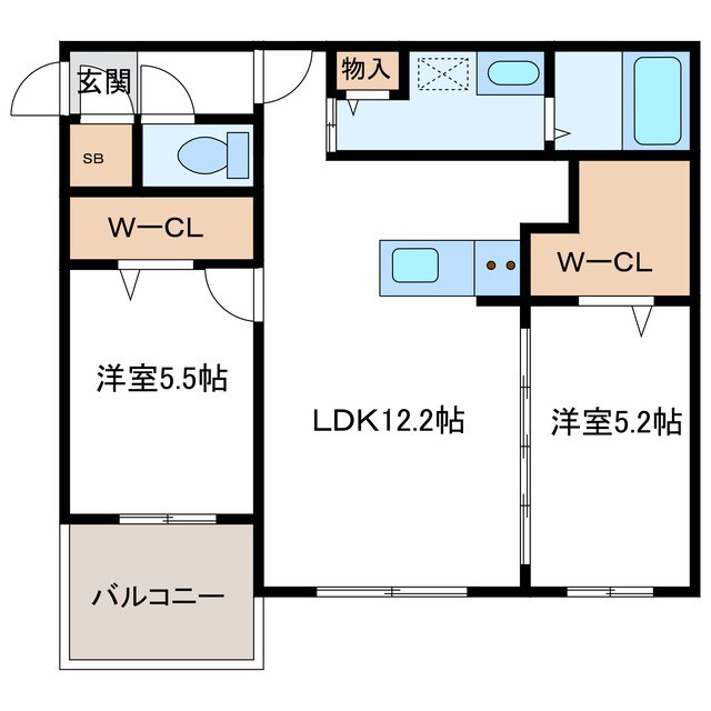 S-RESIDENCE二十四軒avelis（アヴェリス）の物件間取画像