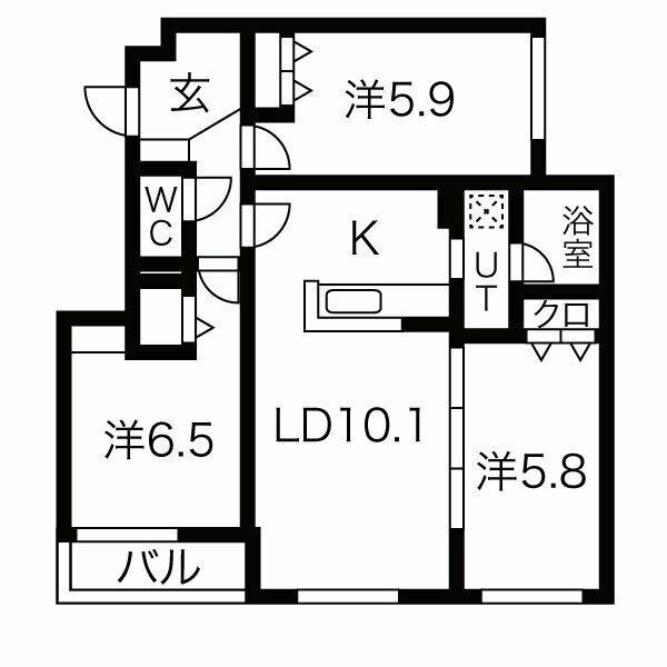 メニーズコート北園プレミアの物件間取画像