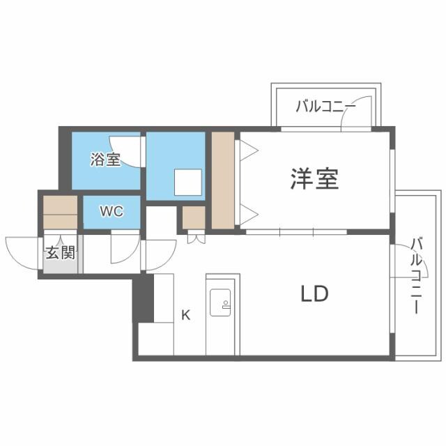 ル・シェーヌ桑園の物件間取画像