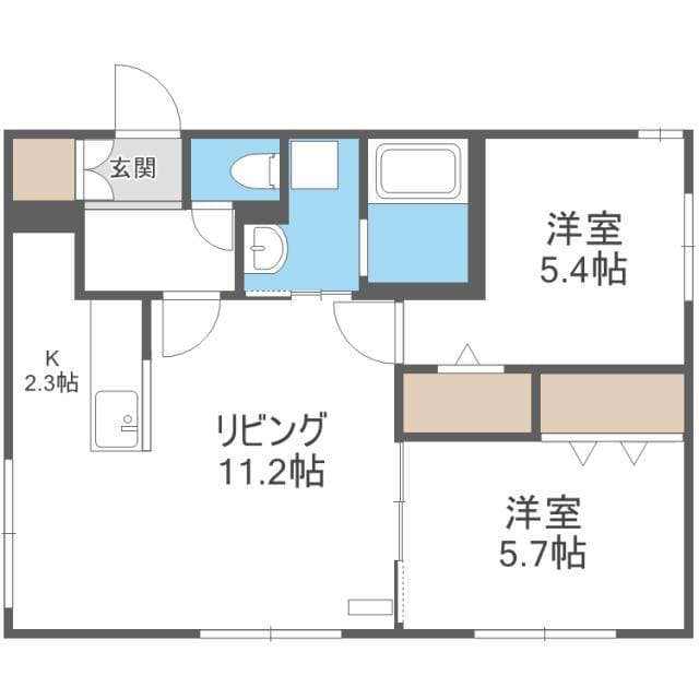 カルダノ桑園　Cardano桑園の物件間取画像