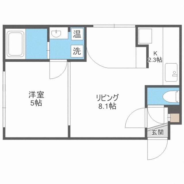 カレラ北大前の物件間取画像