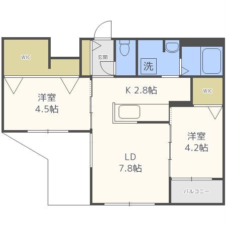 Lunon Sapporo Sta.　ルノン札幌ステーションの物件間取画像