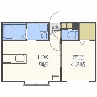 モンテN26の物件間取画像