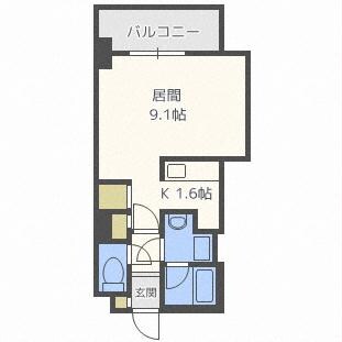 ビッグパレス北１４条の物件間取画像