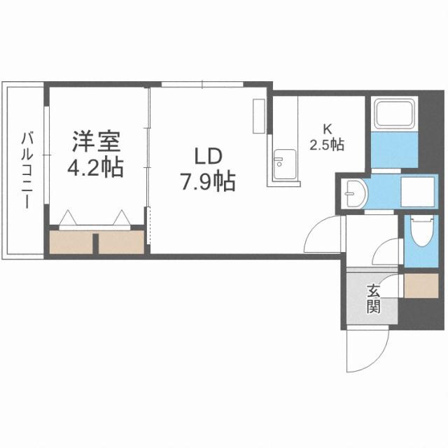 Fran北6条の物件間取画像