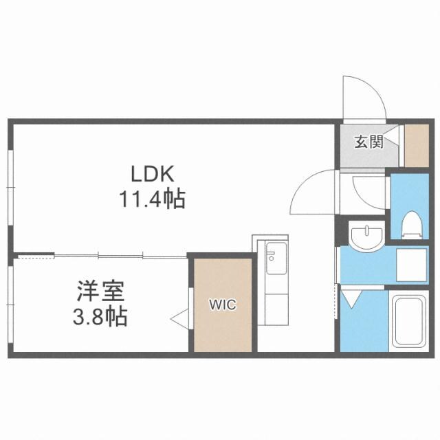 ラグナベルデ北9条の物件間取画像