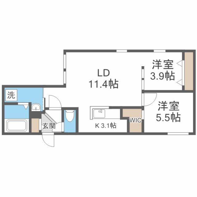 北斗エンブレム札幌北の物件間取画像