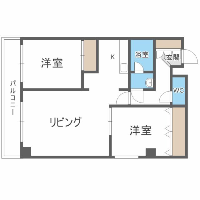 アルファスクエア北２３条の物件間取画像