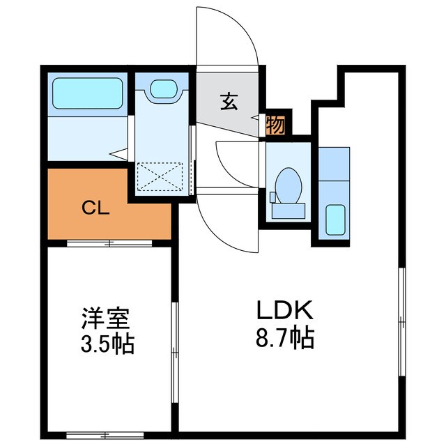 リベルタ桑園の物件間取画像