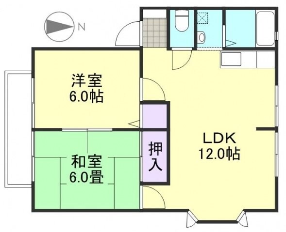 サンビレッジ吉備路　Ｂ棟の物件間取画像