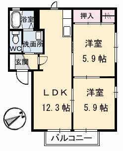 シャーメゾン和　Ｂ棟の物件間取画像