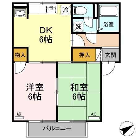 プレジール堀　Ａ棟の物件間取画像